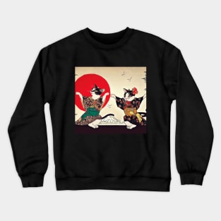 Geisha Cats Crewneck Sweatshirt